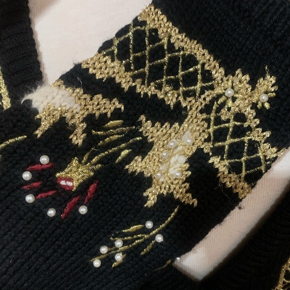 Gold embroidered vintage Westbound cardigan - Picture 7 of 9